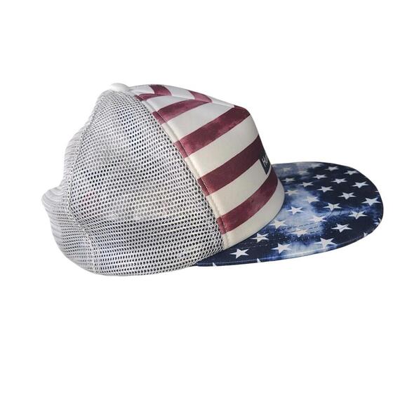 Hurley Men's Stars & Stripes Trucker Snapback Hat - Used - Picture 5 of 8